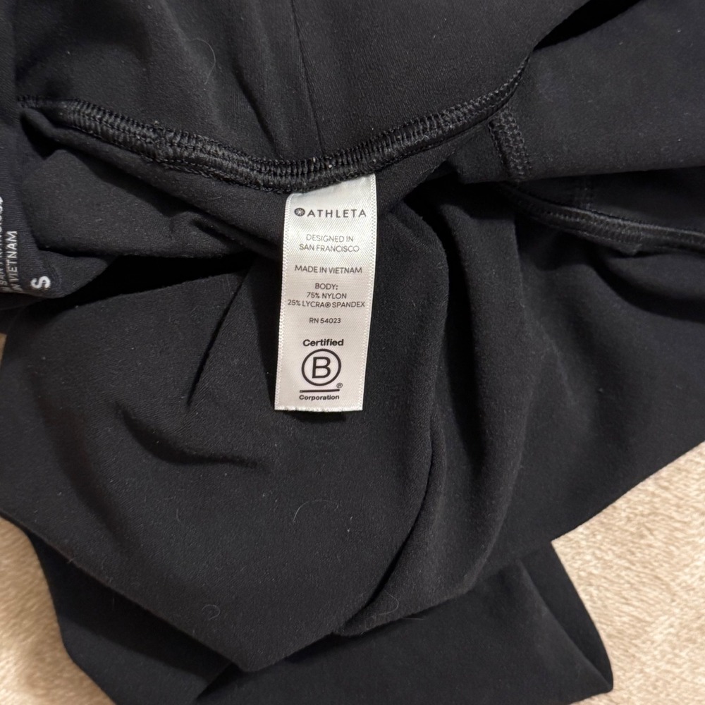 Athleta Elation 7/8 Tight Powervita Black High Rise Yoga Leggings Womens Small - Picture 7 of 8